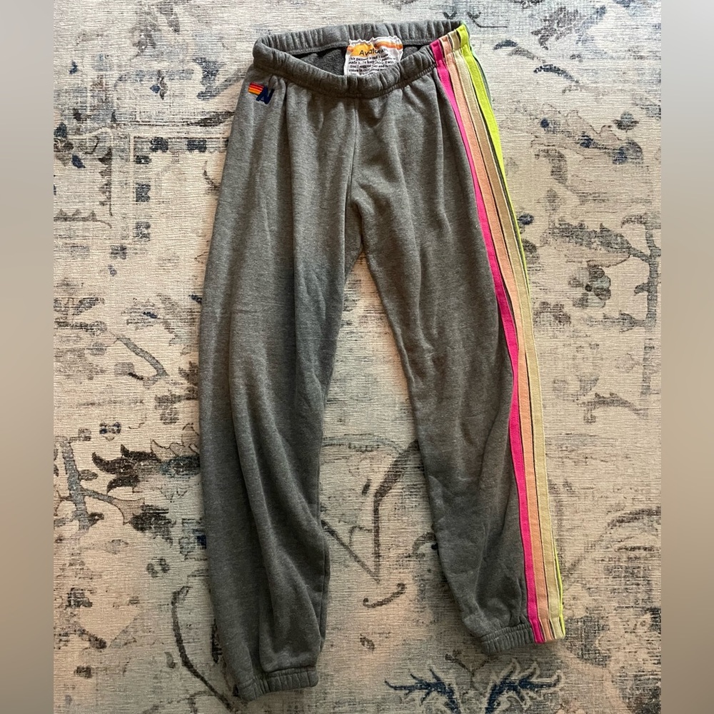 Aviator Nation Sweats with neon stripes